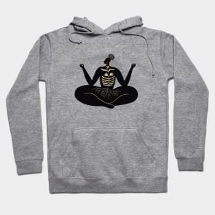 Meditation yoga pose illustration Hoodie